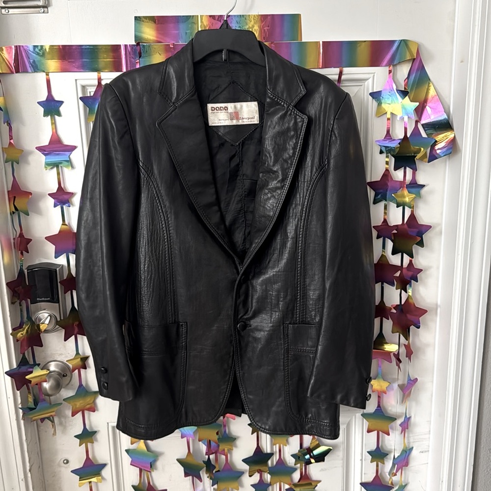 Vintage rare, leather blazer. Size 38 chest.